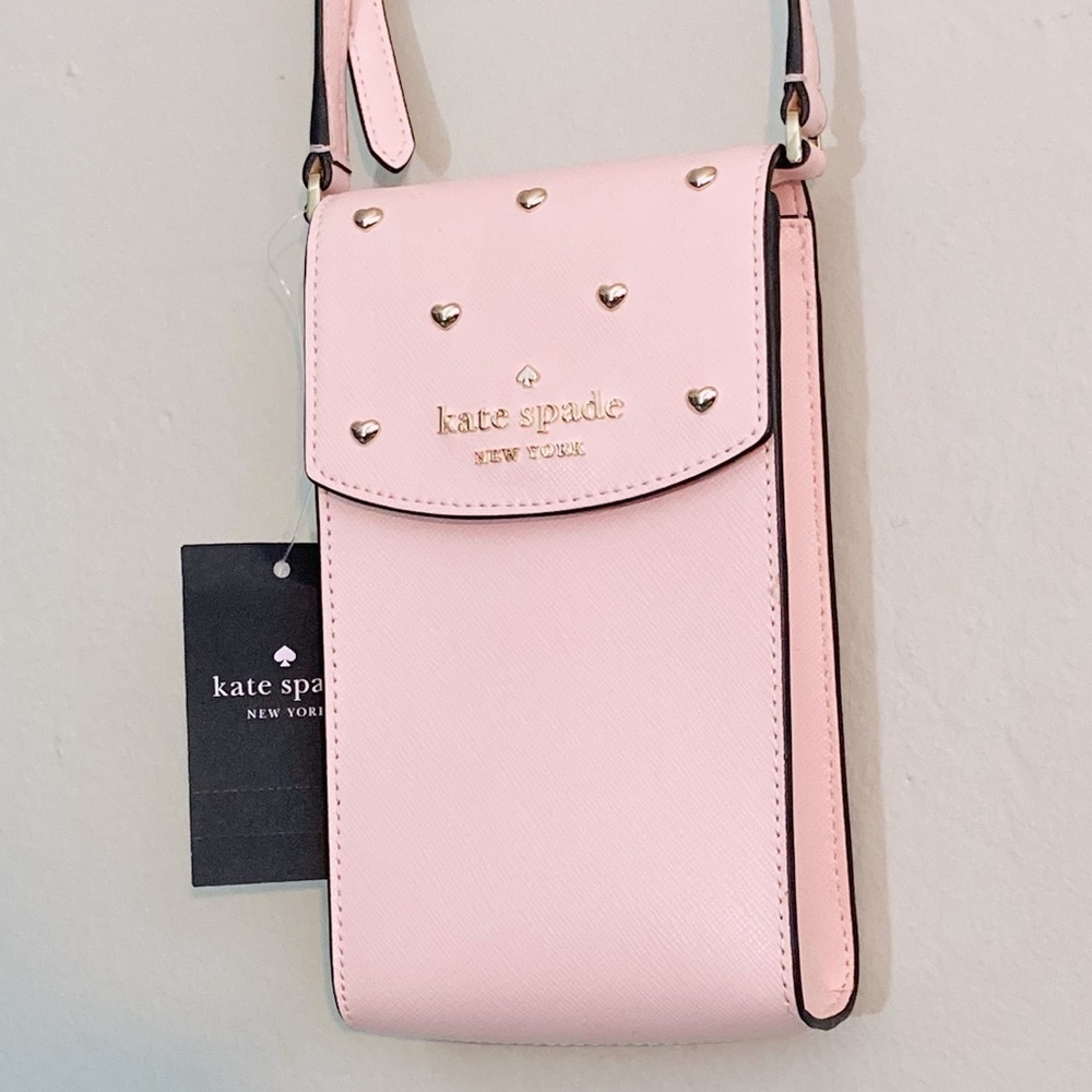*Kate Spade Staci Studded Hearts cellphone crossbody purse NWT
